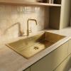 Pure.Sink Luxion Large gold sink 74x40 cm undermount, flush mount, and surface mount PLX7440-60